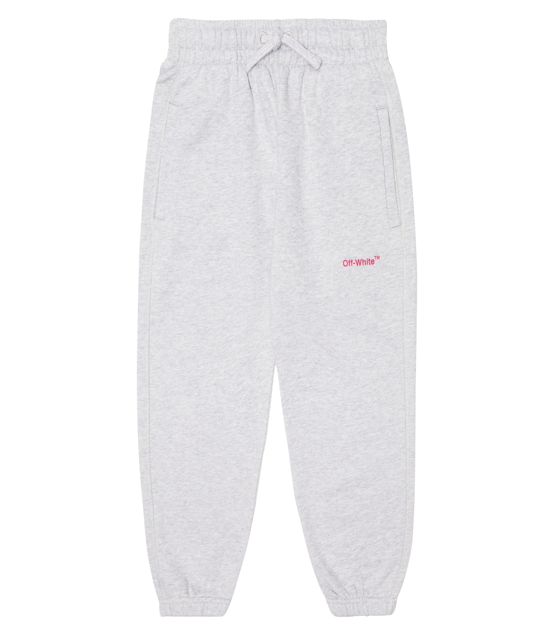 

Хлопковые спортивные брюки с логотипом Off-White Kids, Grey Fuchsia