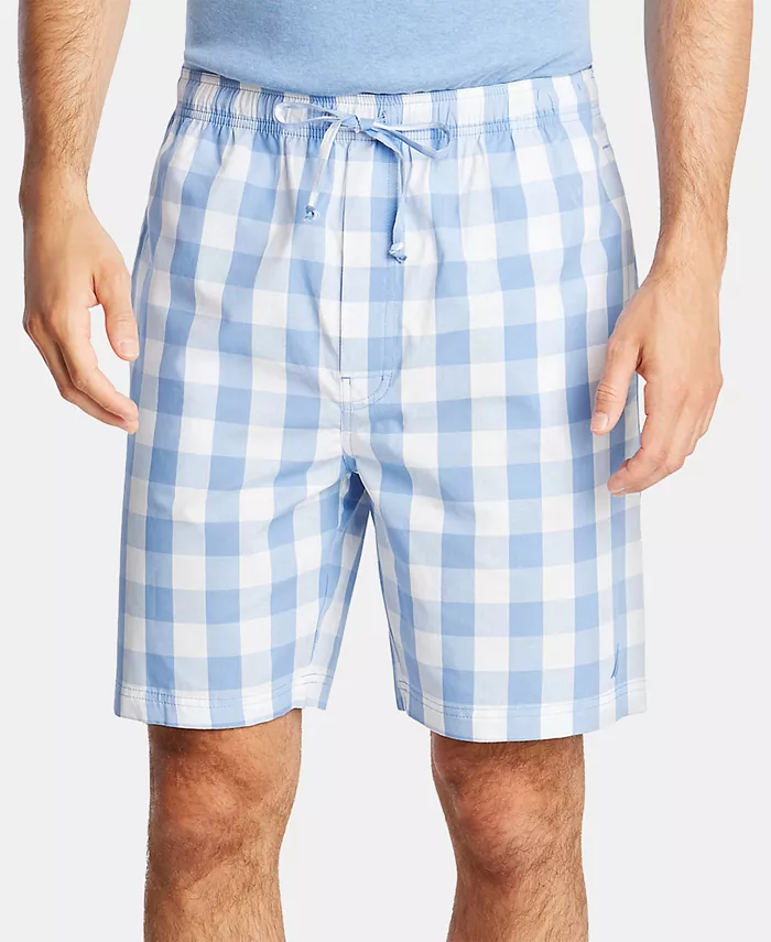 

Мужские пижамные шорты из хлопка в клетку Nautica, синий