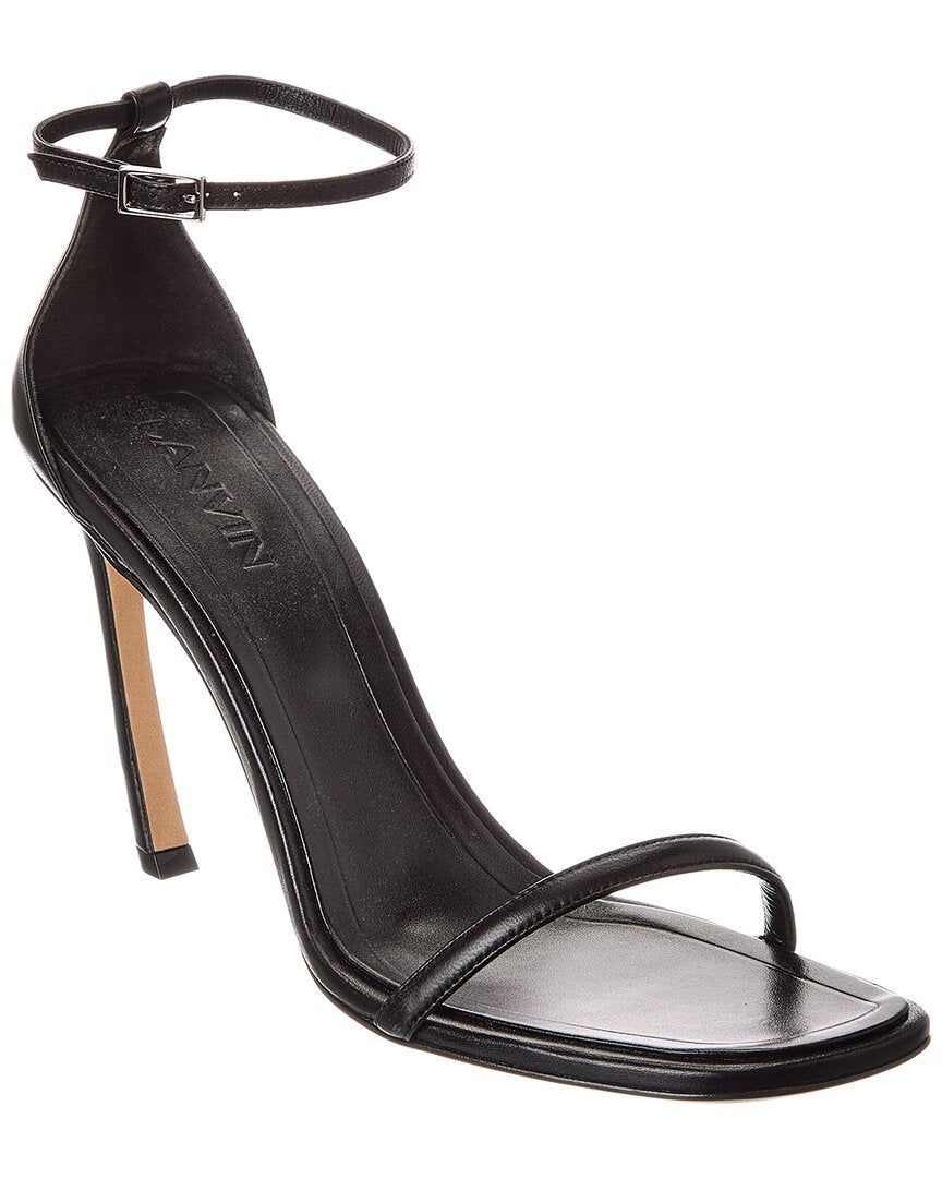 LANVIN Swing 95 кожаные сандалии, черный