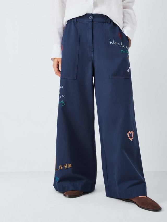 

Брюки Lotus Slogans Weekend MaxMara, Blue/Multi