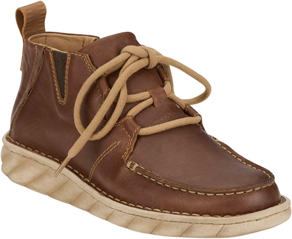 

Мужские повседневные ботинки Tony Lama Estancia на шнуровке - спортивные легкие туфли-мокасины из светло-коричневой кожи с конструкцией Опанка для комфорта