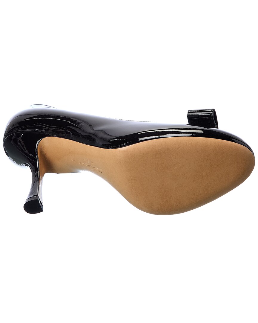 Туфли-лодочки Ferragamo Vara Bow Patent Salvatore Ferragamo, черный — фото 4