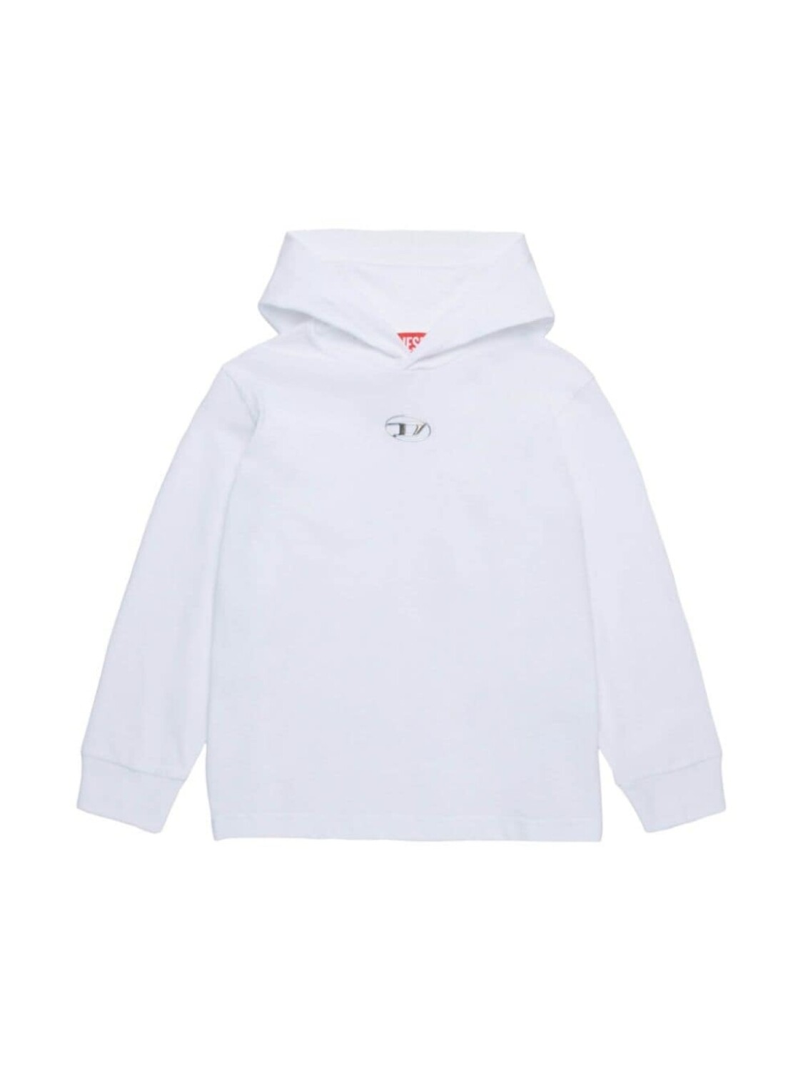 

Diesel Kids толстовка с капюшоном и аппликацией-логотипом, белый