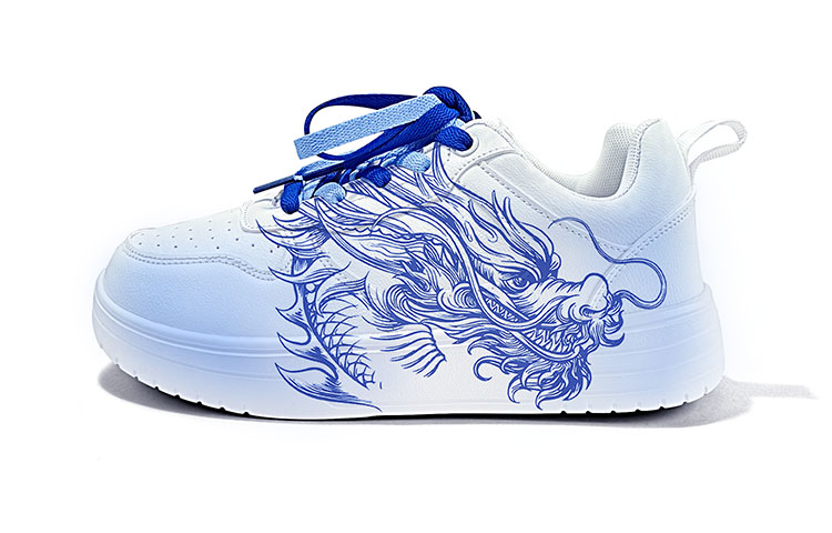 

Износостойкие и легкие низкие кроссовки для скейтбординга унисекс Cold cicadas yesterday, синий/зеленый