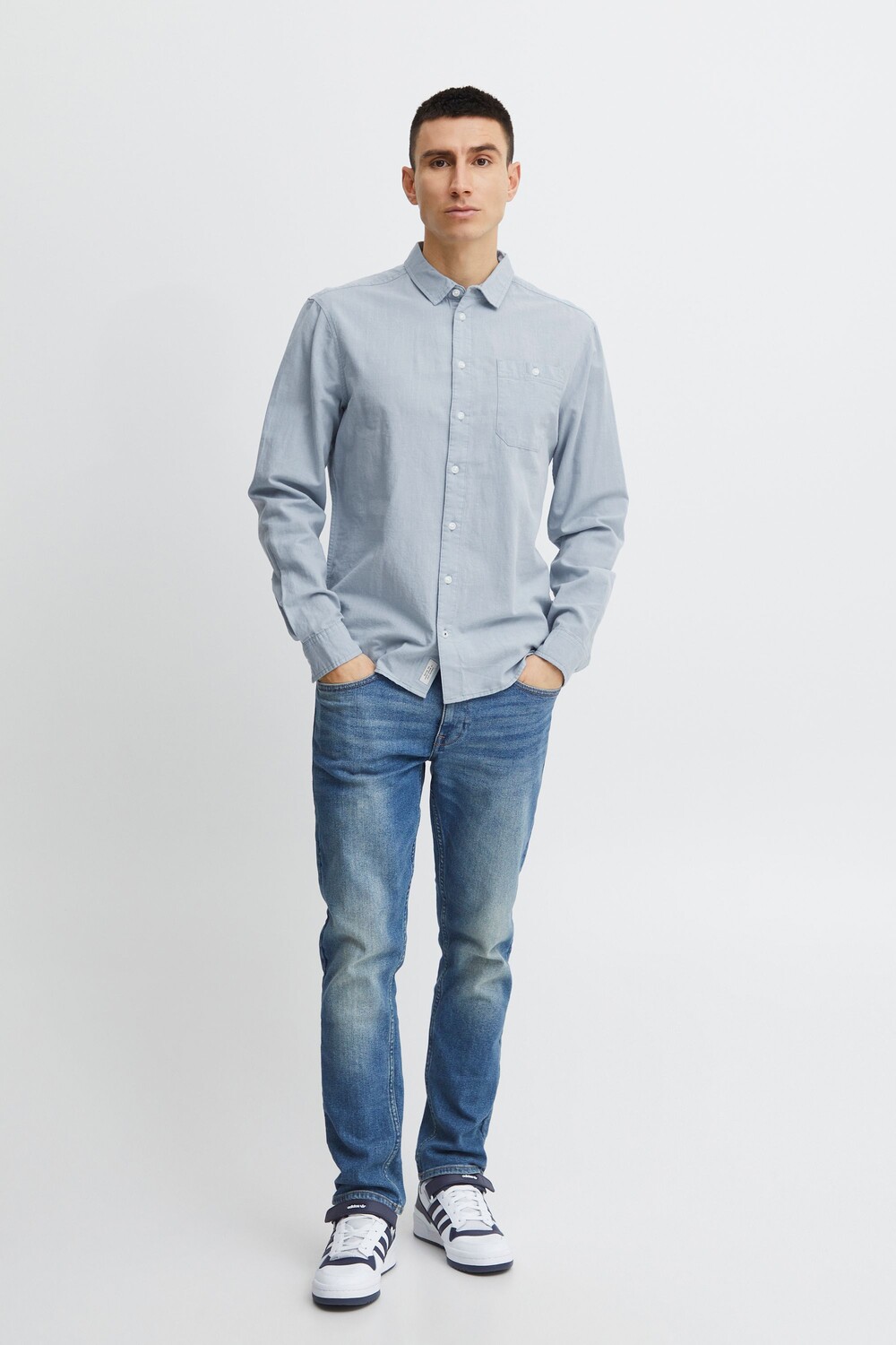 

Рубашка BLEND Langarm BHShirt PP SEA 20715153, синий