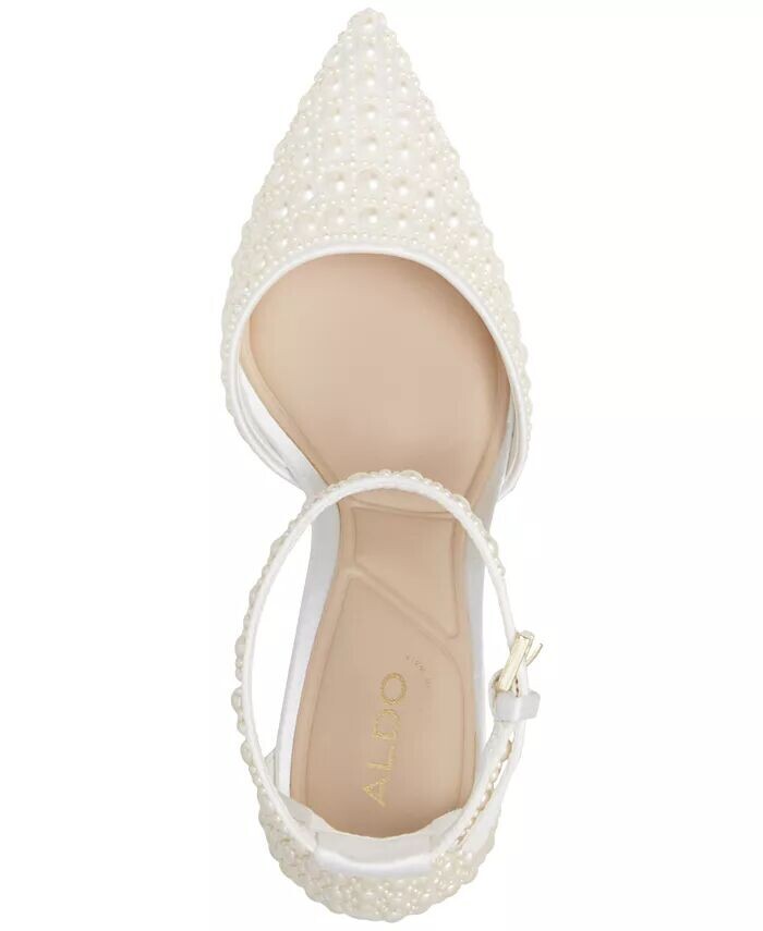 Женские двухсекционные туфли-лодочки Derperla с жемчугом Aldo, белый — фото 4