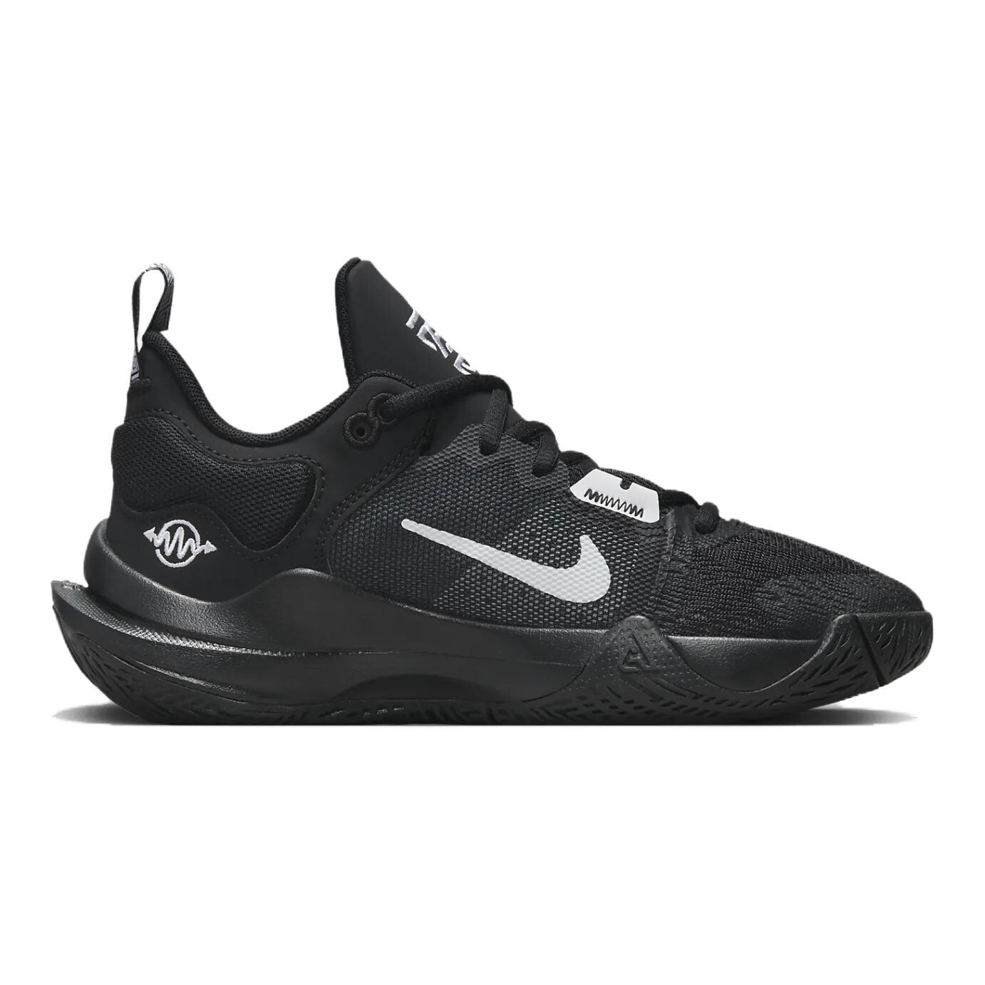 Кроссовки Nike Giannis Immortality 2 GS 'Black Wolf Grey', черный/красный — фото 2