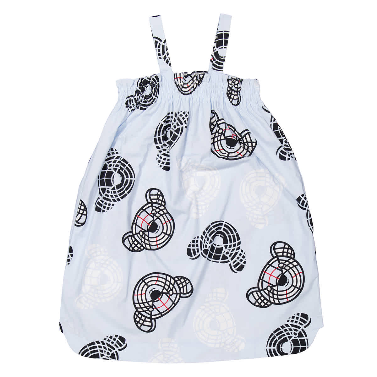 

Burberry Kids Платье-сарафан Thomas Bear из хлопка, бледно-голубой