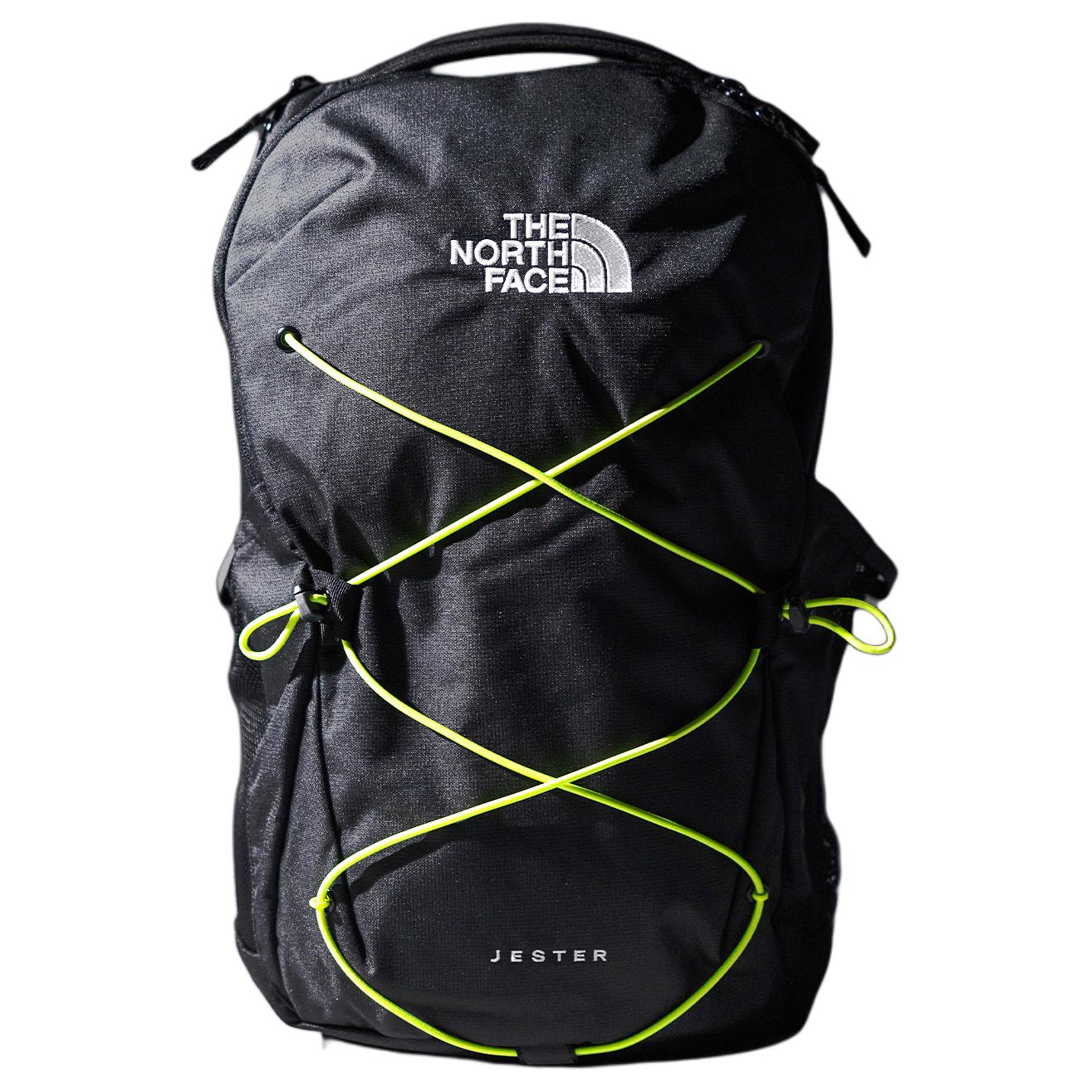 

THE NORTH FACE Рюкзак полиэстеровый повседневный унисекс черный и неоново-зеленый, Black & Neon Green