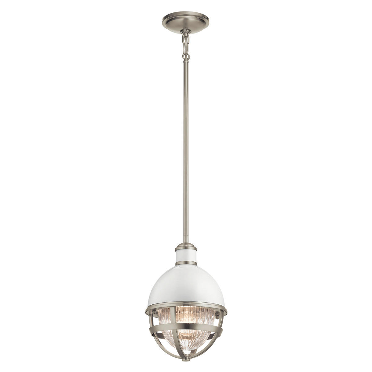 

Подвесной светильник Elstead Lighting, 20,4x44,5 см, белый/никельа