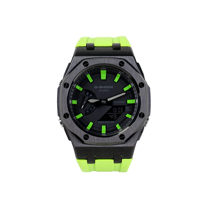 

Унисекс часы CASIO с жидкокристаллическим/аналоговым двойным дисплеем, 44 мм, черные