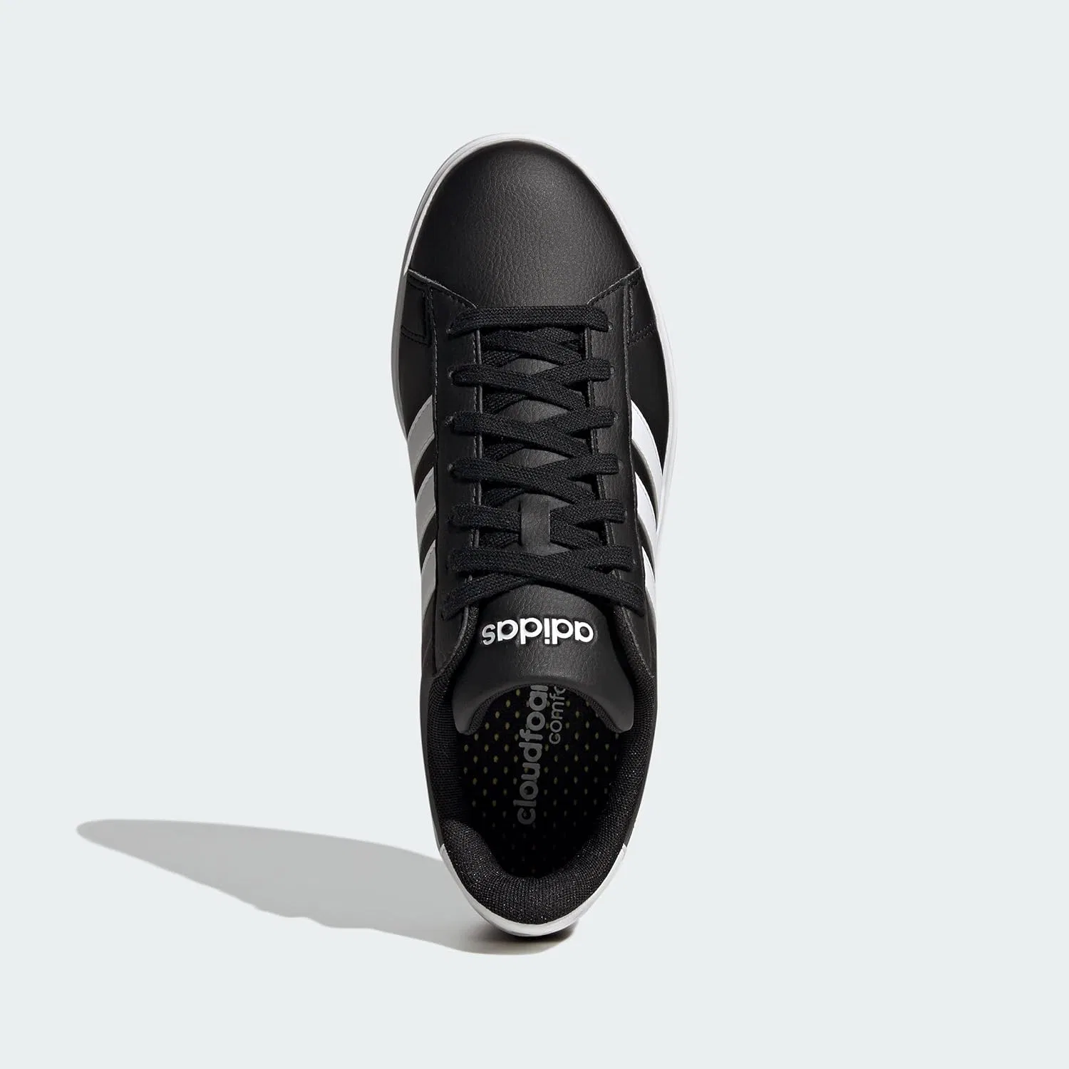 Мужские кроссовки Adidas Grand Court 2.0, цвет черный (Core Black) с белыми вставками (Core Black) — фото 3