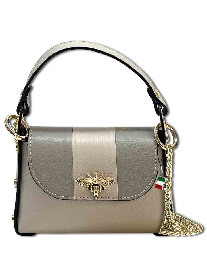 

Наплечная сумка Florence Umhängetasche Leder grau, hellgrau ca. 19cm