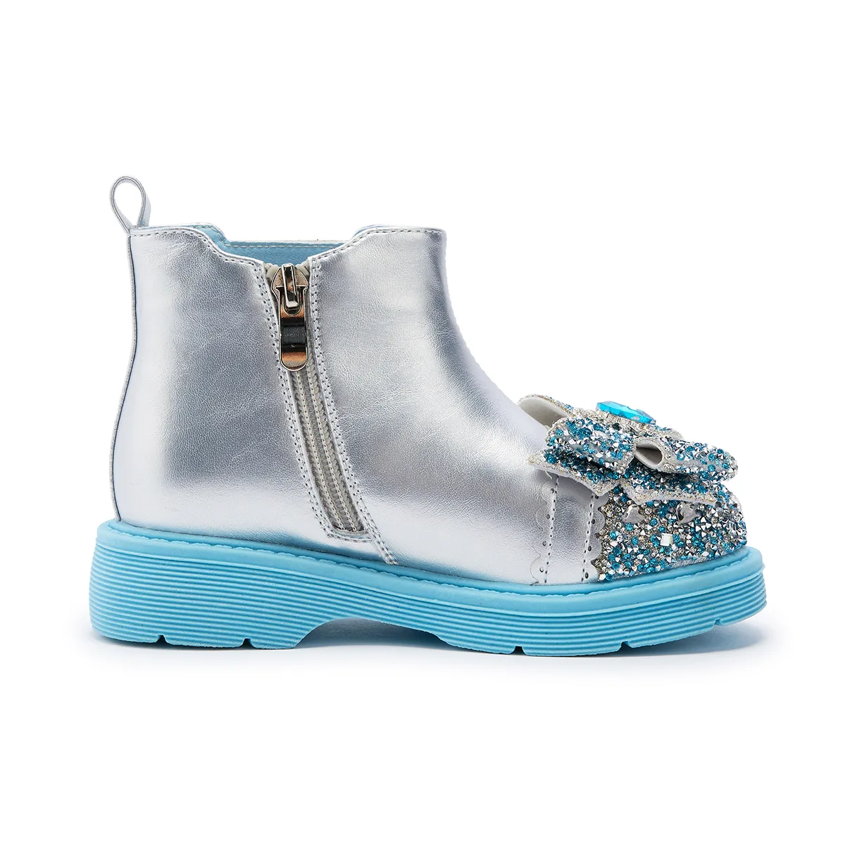 Термоноски с флисовой подкладкой и стразами Frozen Winter Fleece Lined Jumilia Rhinestone Princess Disney, синий — фото 3