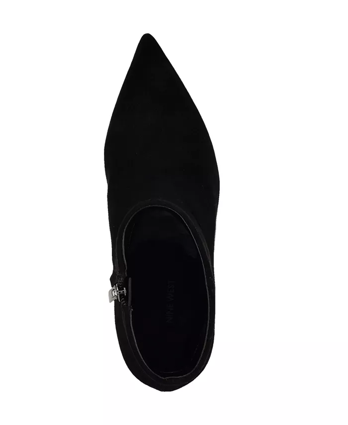 Женские ботильоны Savie на блочном каблуке из кожи Nine West, черный — фото 4