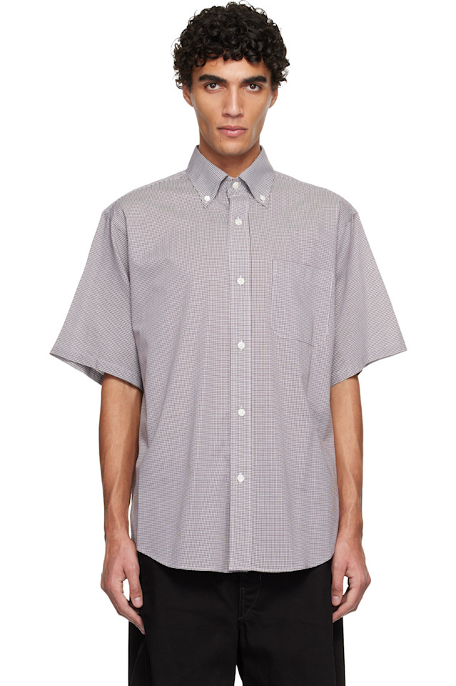 

Hed Mayner Коричневая рубашка с коротким рукавом