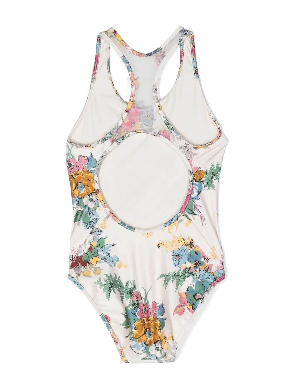 Купальник Clover с цветочным принтом ZIMMERMANN Kids, нейтральный — фото 2