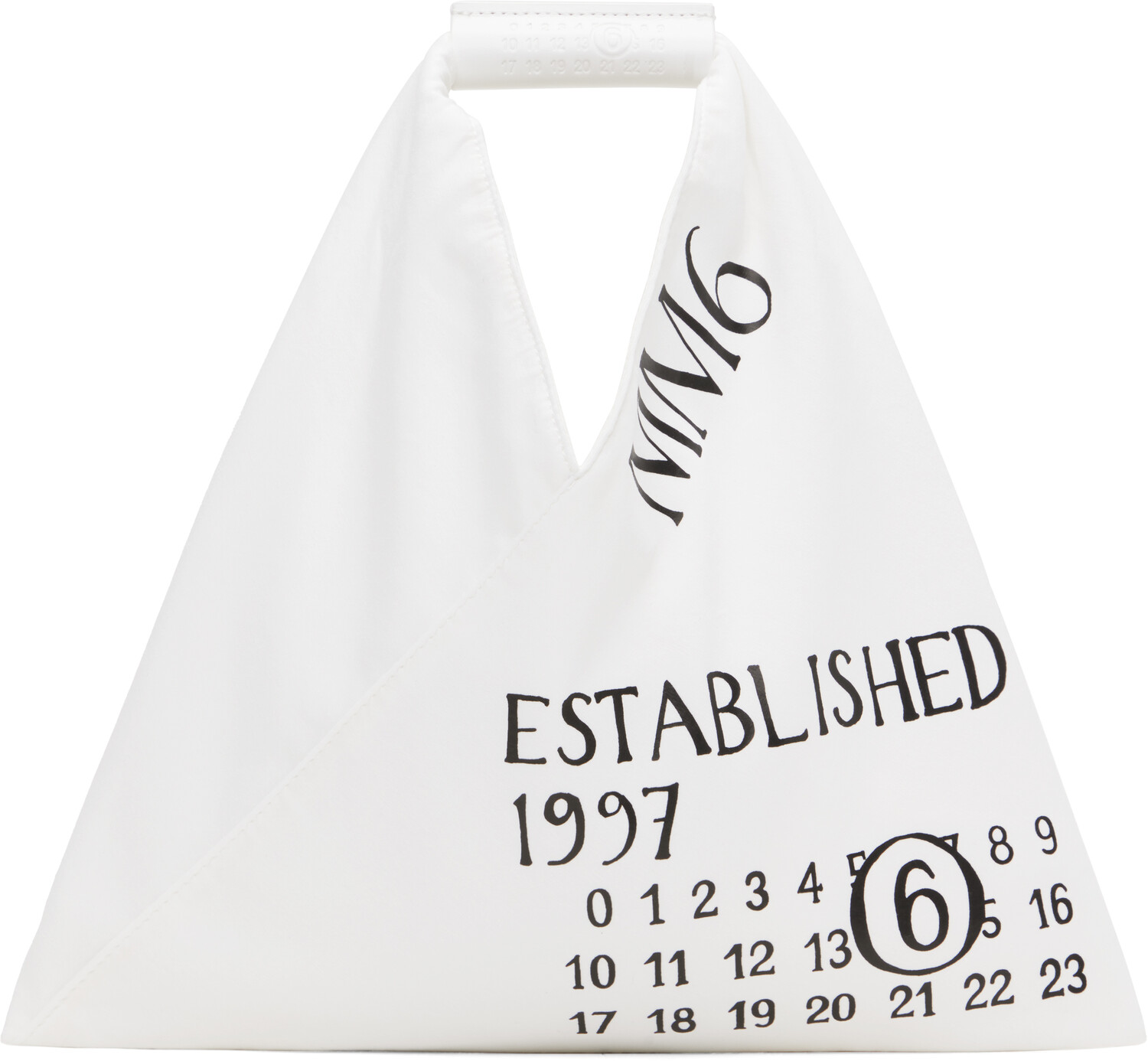 

Мини-сумка-тоут из джерси «Established Print» MM6 Maison Margiela, белый