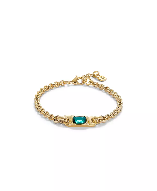 

Браслет-Цепочка с зеленым кристаллом Unode50, gold