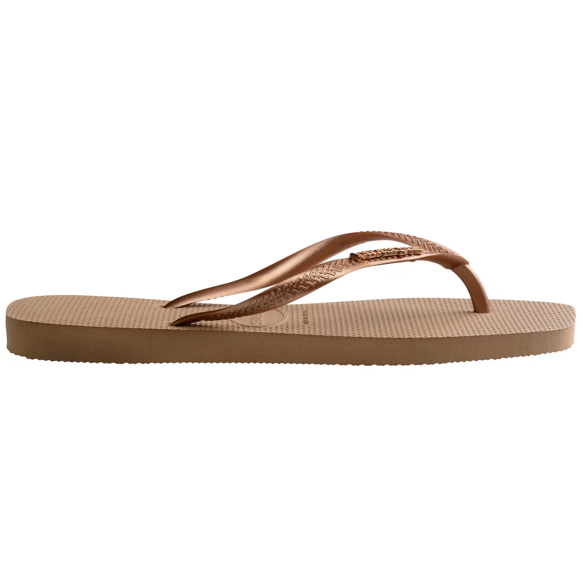 Квадратный логотип металлик Havaianas унисекс купальные шлепанцы, цвет Rosa claro — фото 3