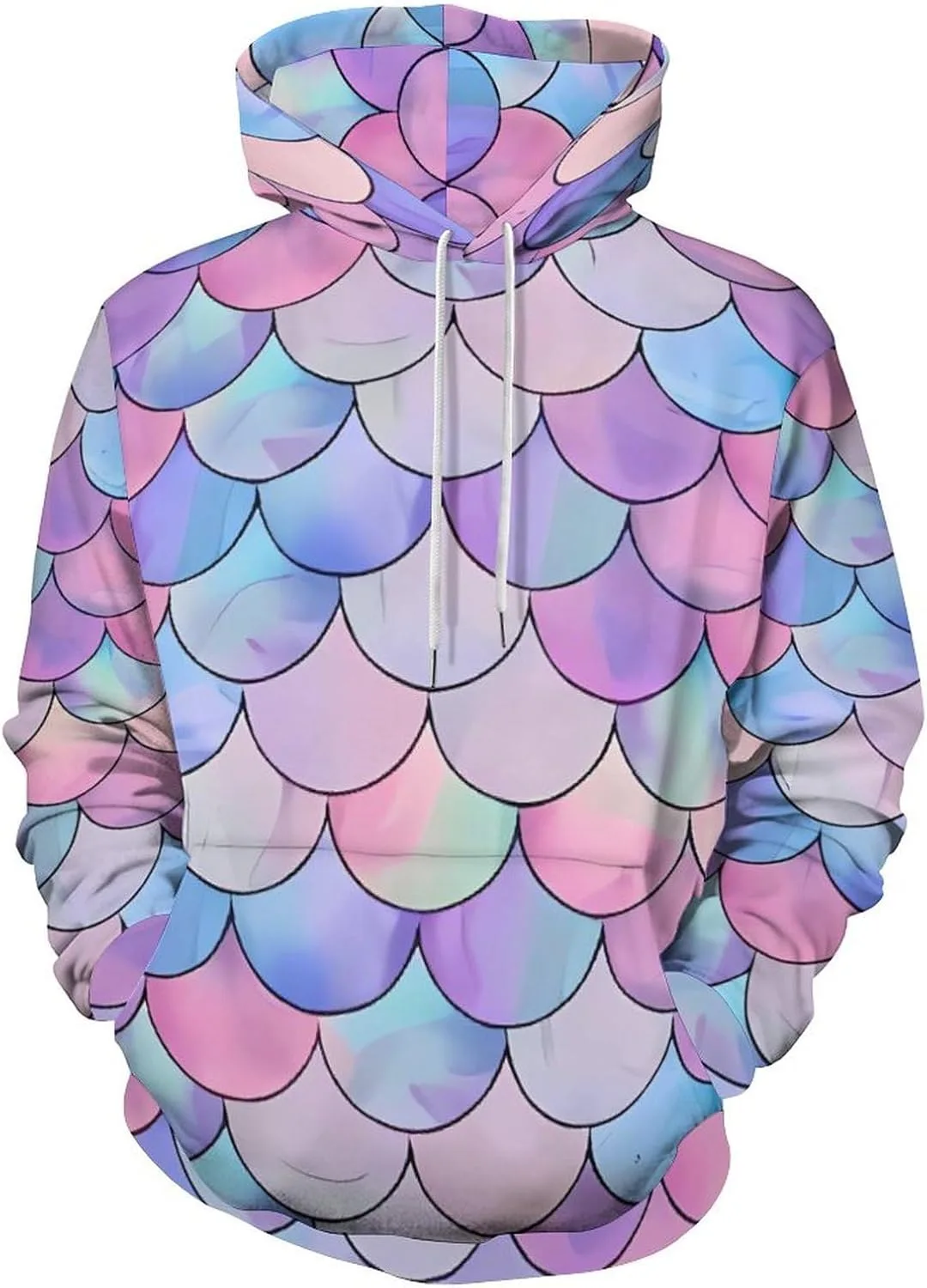 

Унисекс худи с капюшоном, свободный крой, длинный рукав