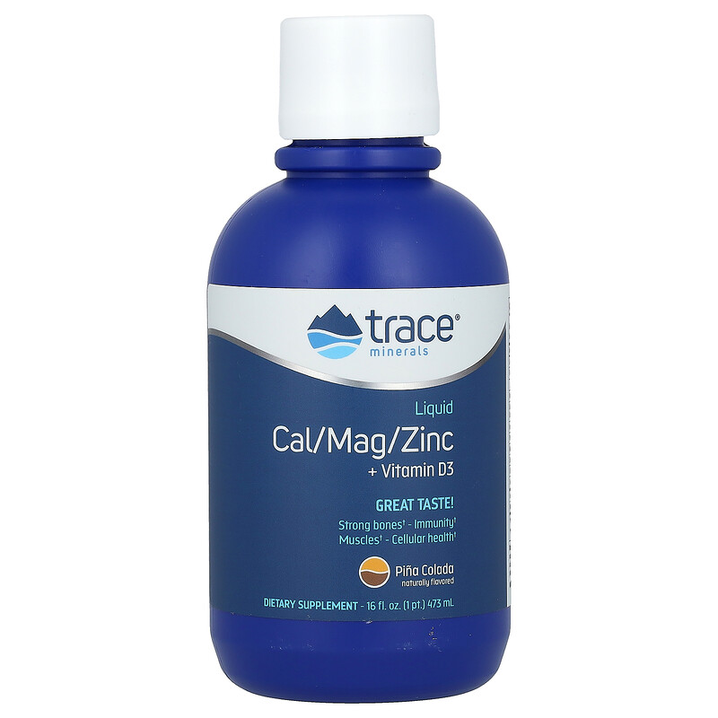 

Trace, Liquid Cal / Mag / Zinc + Vitamin D3, Piña Colada, 473 мл (16 жидк. унц.)