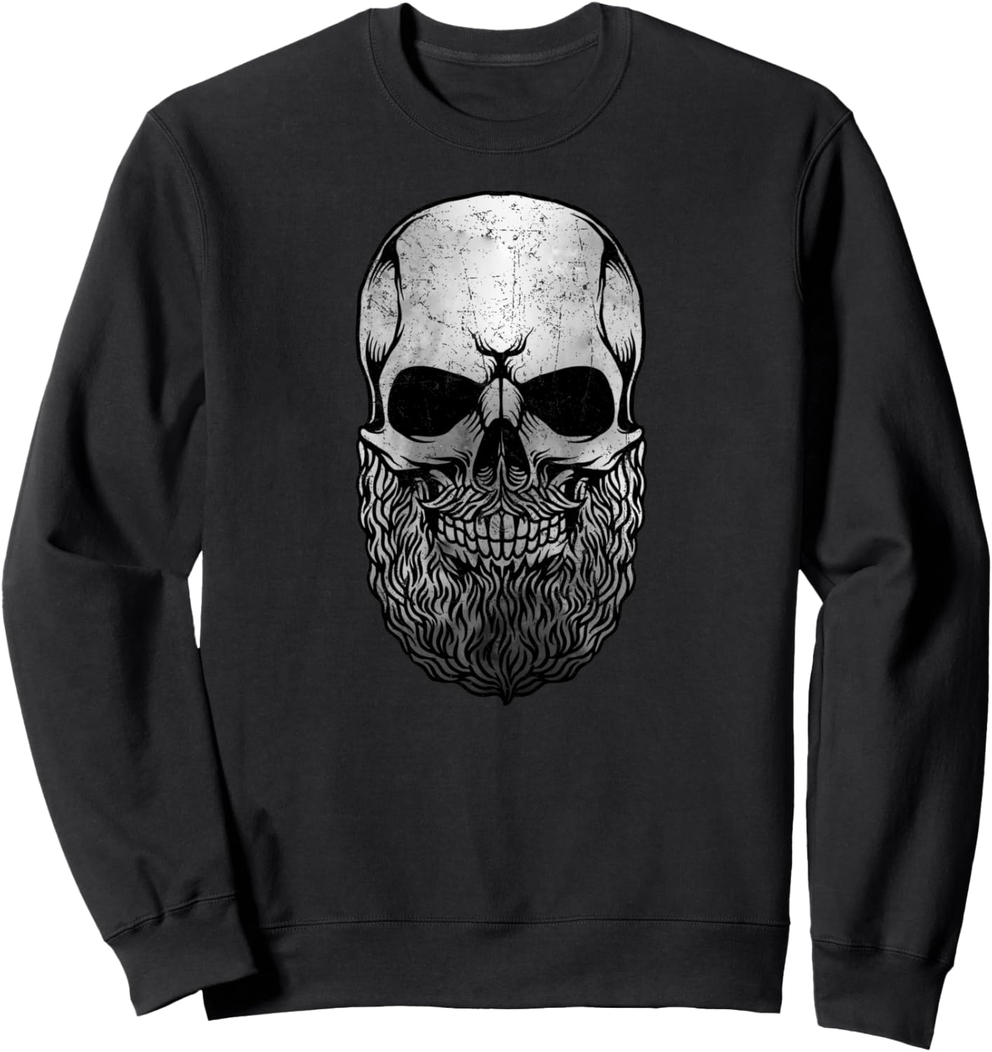 

Жутковатая толстовка с черепом и бородой для Хэллоуина и для любителей скелетов Bald And Bearded Skull For Halloween, черный