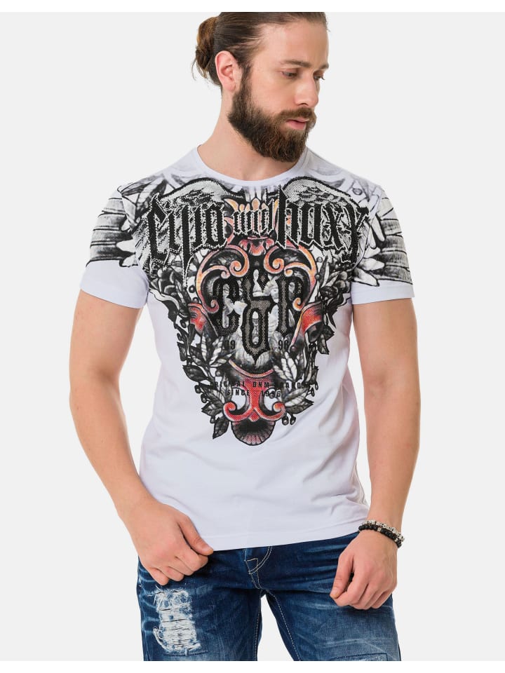 

Футболка БЕЛОГО цвета Cipo & Baxx, Белый, Футболка БЕЛОГО цвета Cipo & Baxx