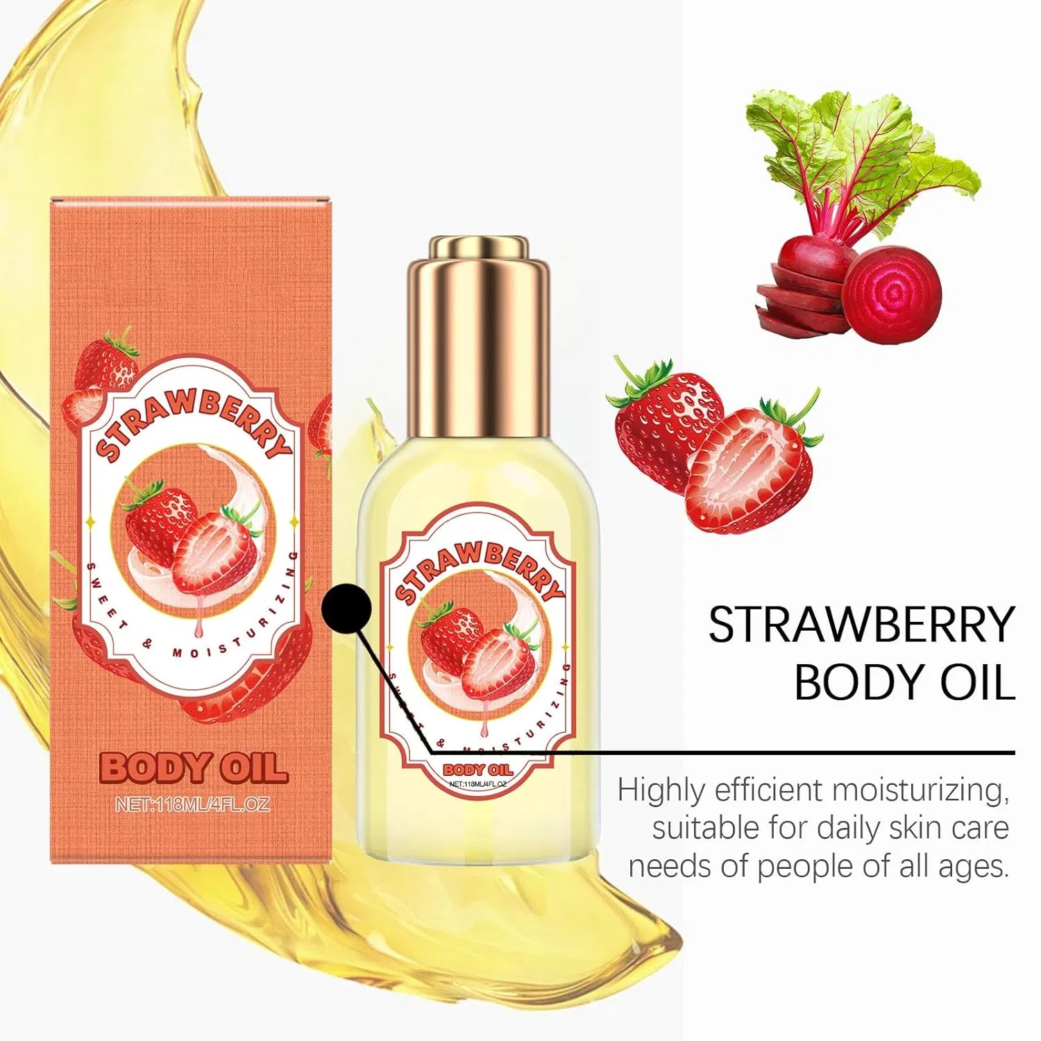 Масло для тела «Strawberry» для женщин, 118 мл Generisch, Strawberry — фото 4