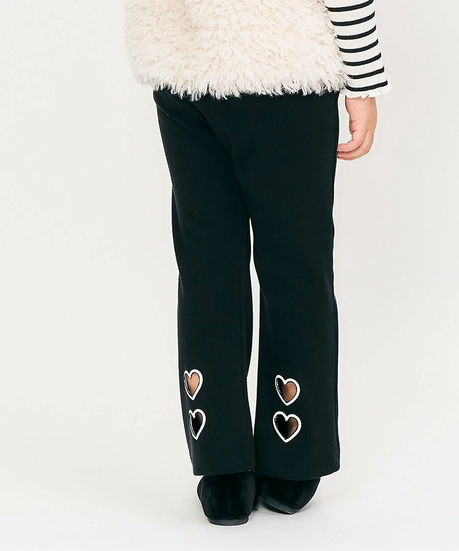Брюки с расклешенной спинкой в форме сердца / модель 7days Style, длина 10 Apres les cours, Black