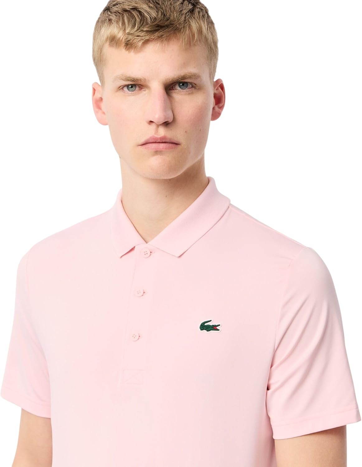 Lacoste мужская спортивная поло Regular Fit с защитой от ультрафиолета для гольфа, Flamingo/Flamingo — фото 2