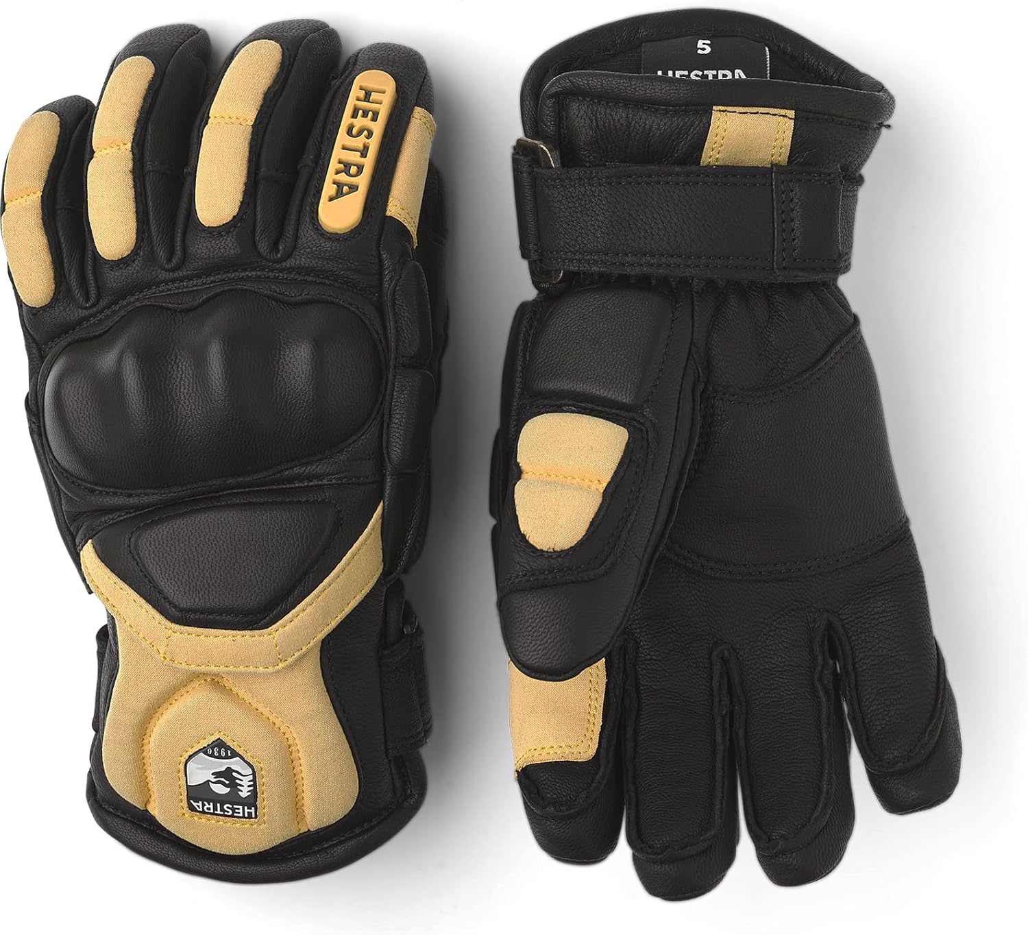

Детские кожаные перчатки Hestra Impact Racing (для детей 4-13 лет) | Утепленные защитные перчатки для катания на лыжах, гонок, сноуборда и зимних видов спорта, Black