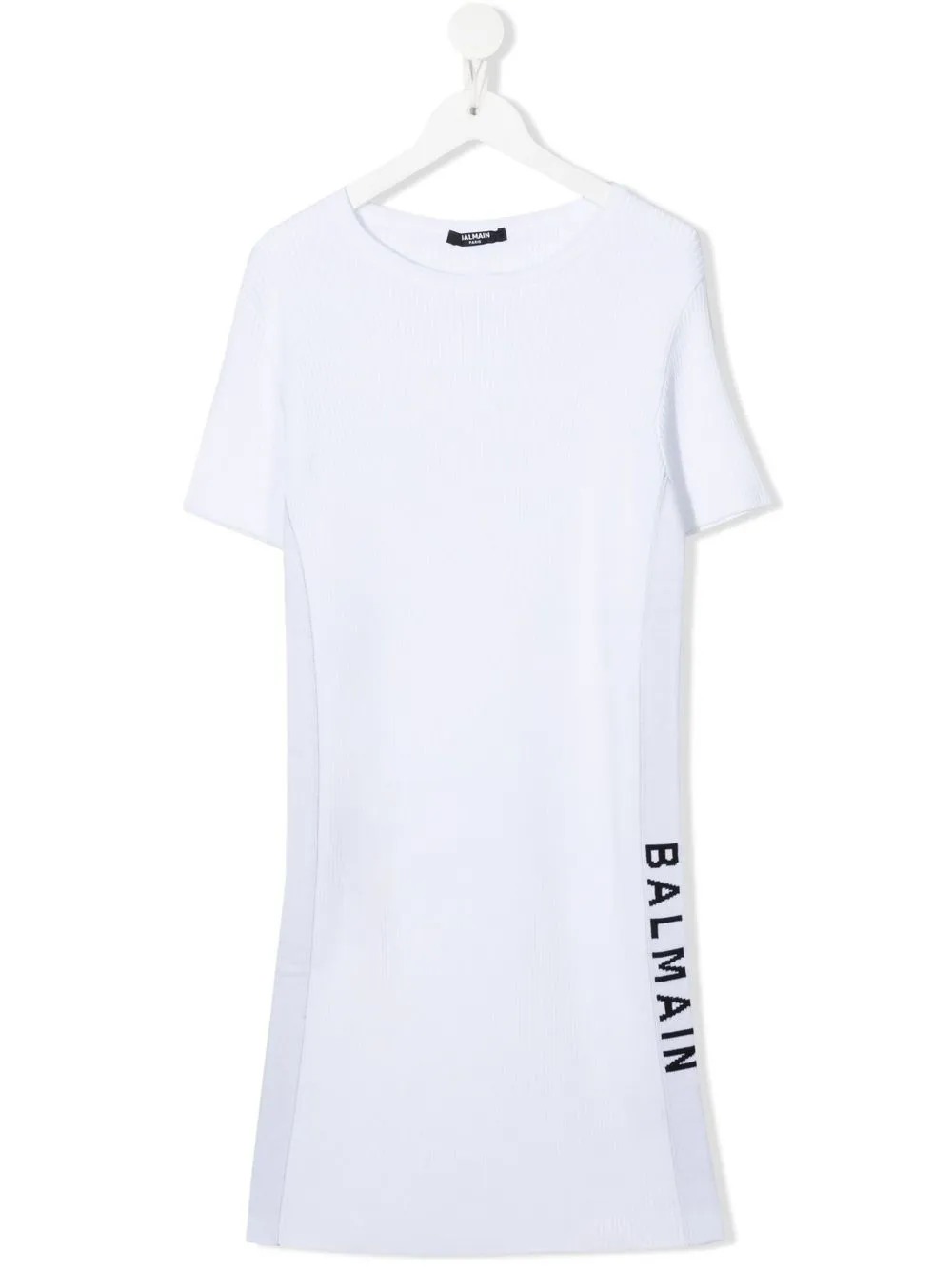 

Платье-футболка с логотипом Balmain Kids, белый