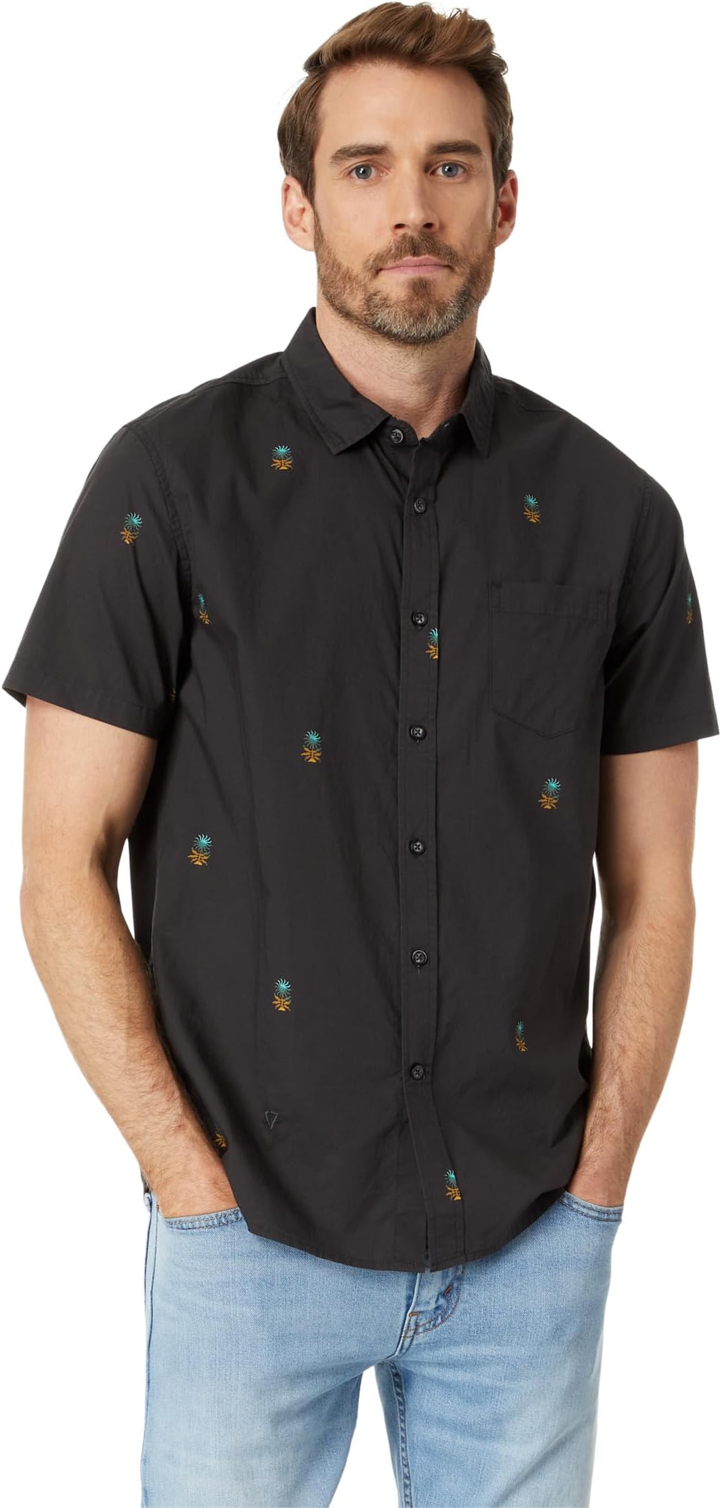 

Рубашка VISSLA Fired Up Eco Short Sleeve Woven, цвет Phantom