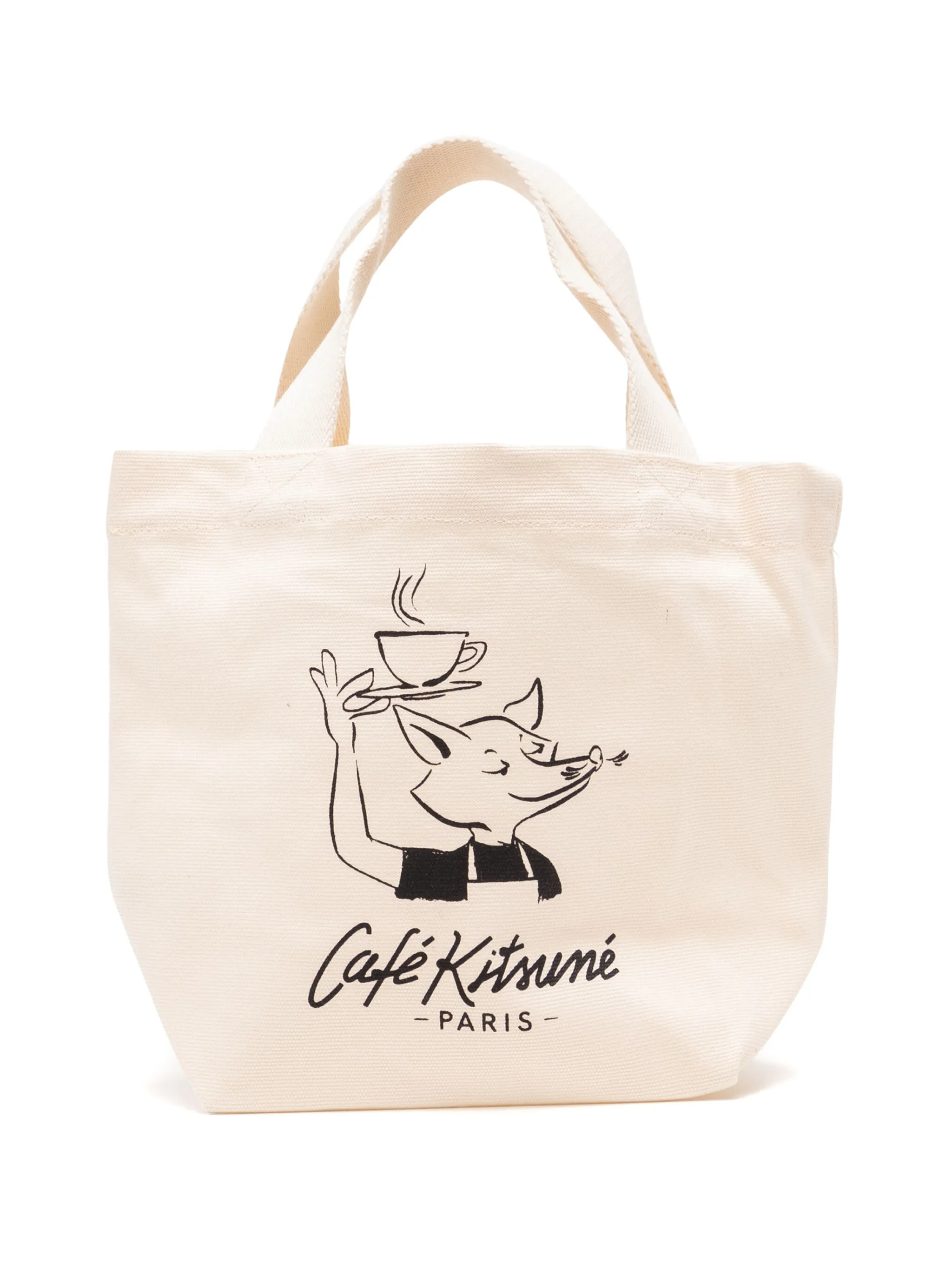 

Сумка-тоут из канваса с логотипом Café Kitsuné, белый