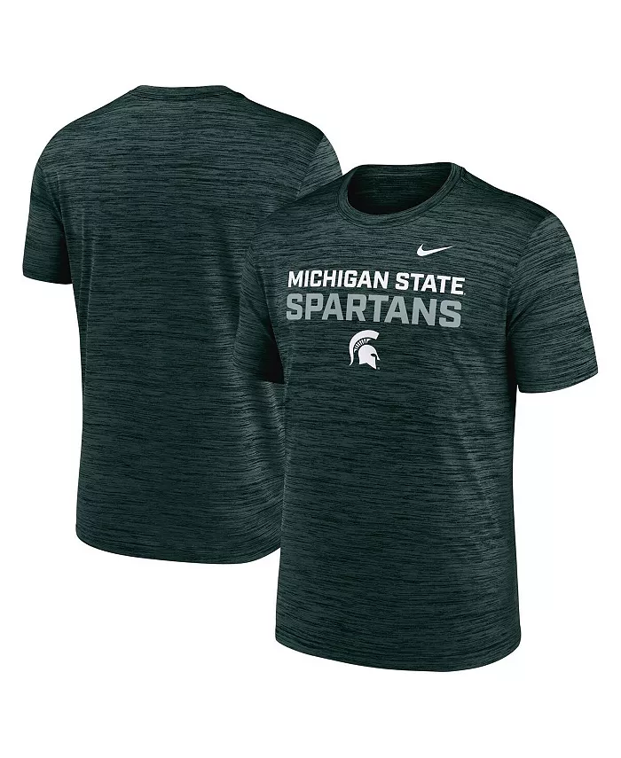 

Мужская зеленая футболка Michigan State Spartans Campus Center Stack Velocity Performance Nike
