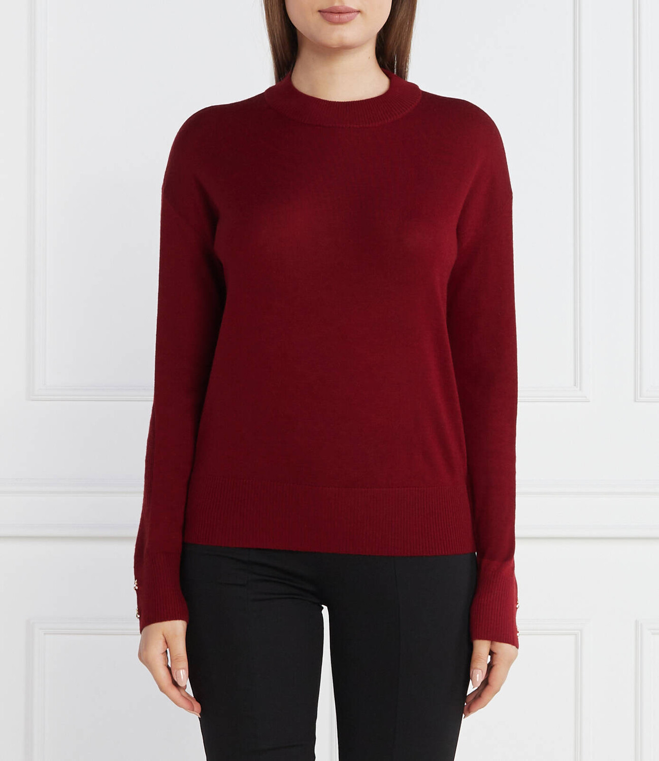 

Свитер из шерсти Patrizia Pepe Regular Fit, бордо