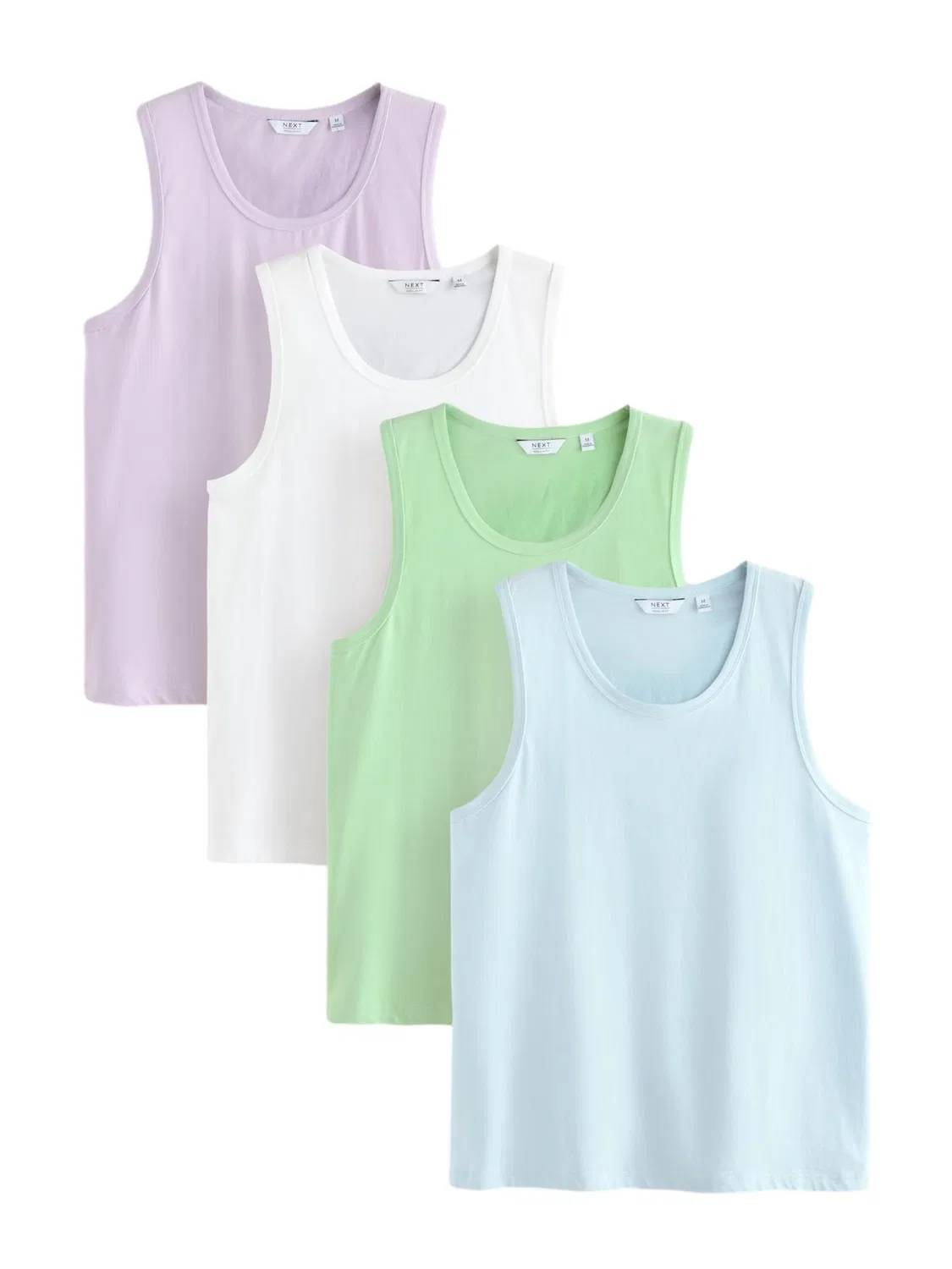 Нижняя рубашка Next, Light Blue/Light Green/Light Purple/White