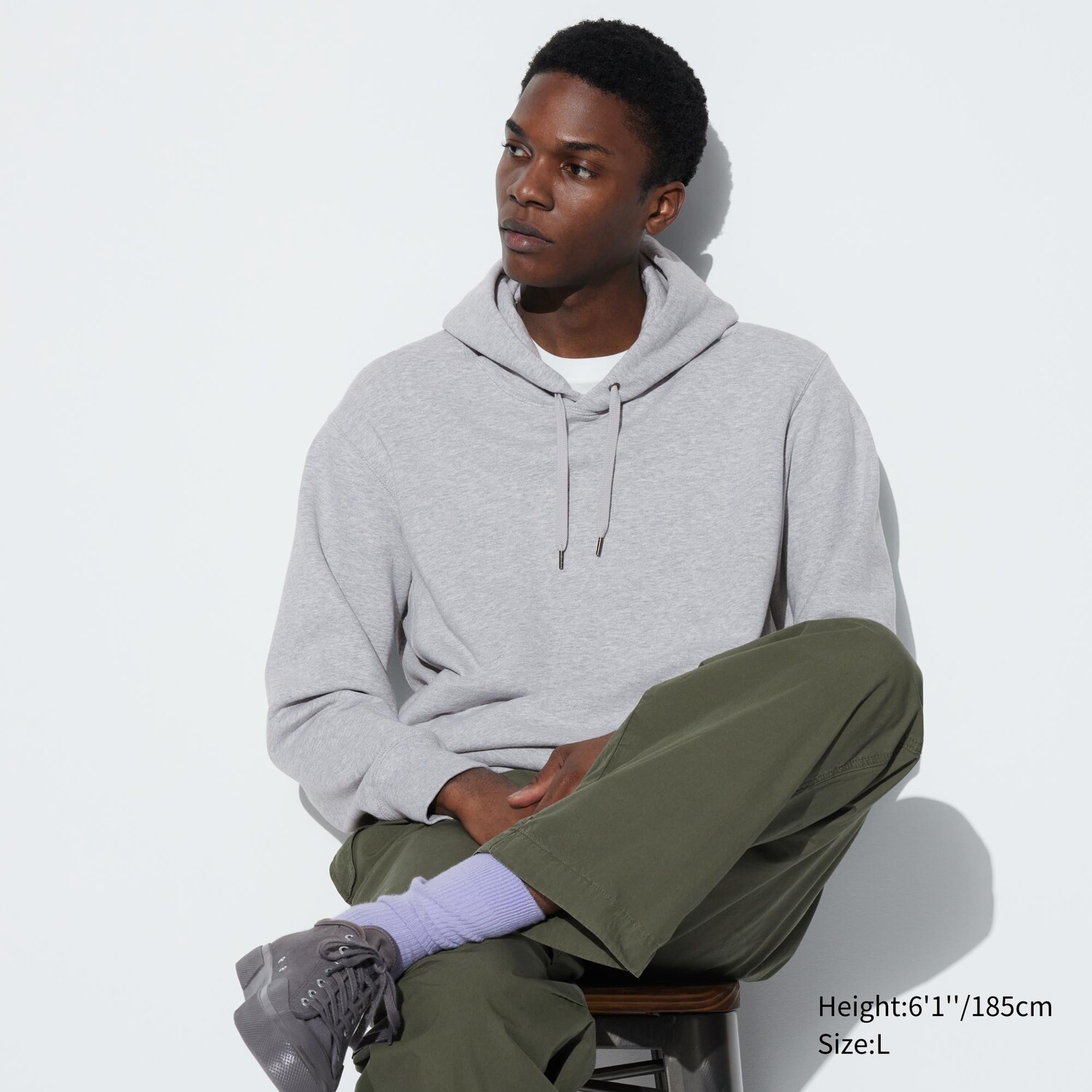 

Толстовка Uniqlo Sweat с длинными рукавами, серый