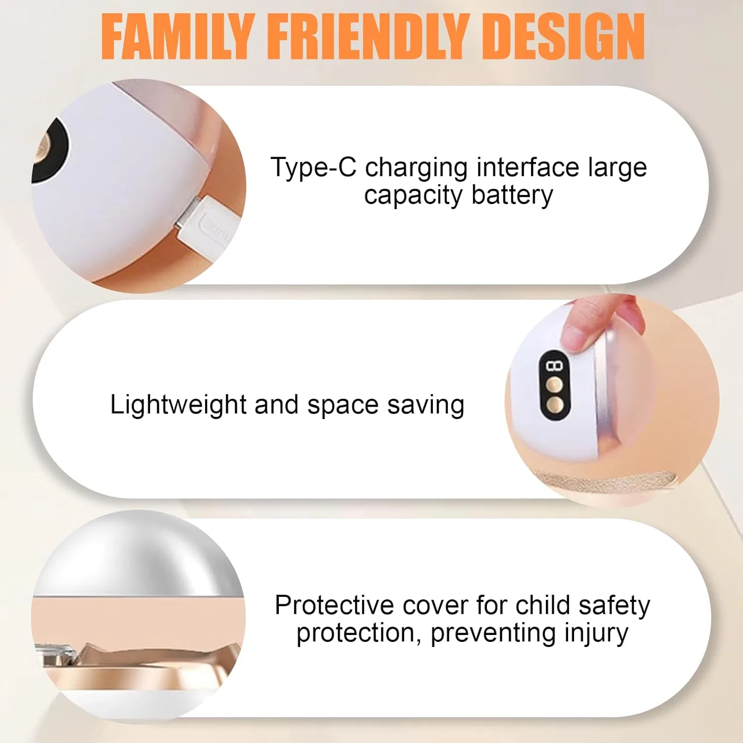 Электрические кусачки для ногтей 2-в-1 с LED-подсветкой, белые Cfyyfc, White — фото 3