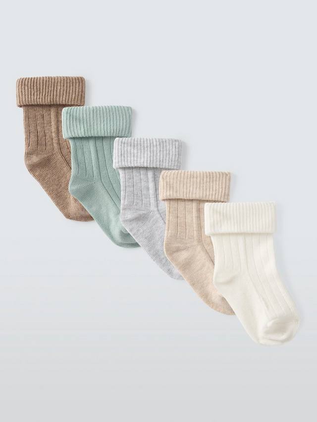 

Детские носки из органической хлопчатобумажной смеси John Lewis Heirloom Collection, цвет Pack of 5