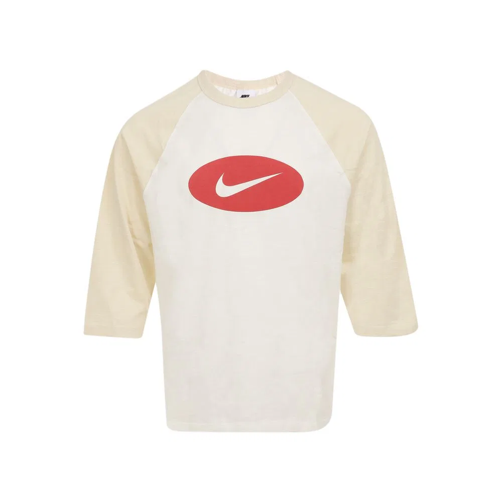Футболка Nike молочно-белая с круглым вырезом
