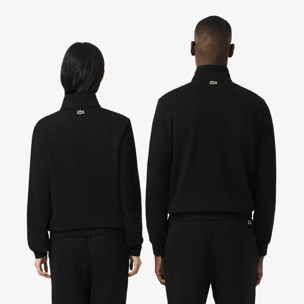 Мужской повседневный свитшот Lacoste Soft Branding Half-Zip, чёрный — фото 3