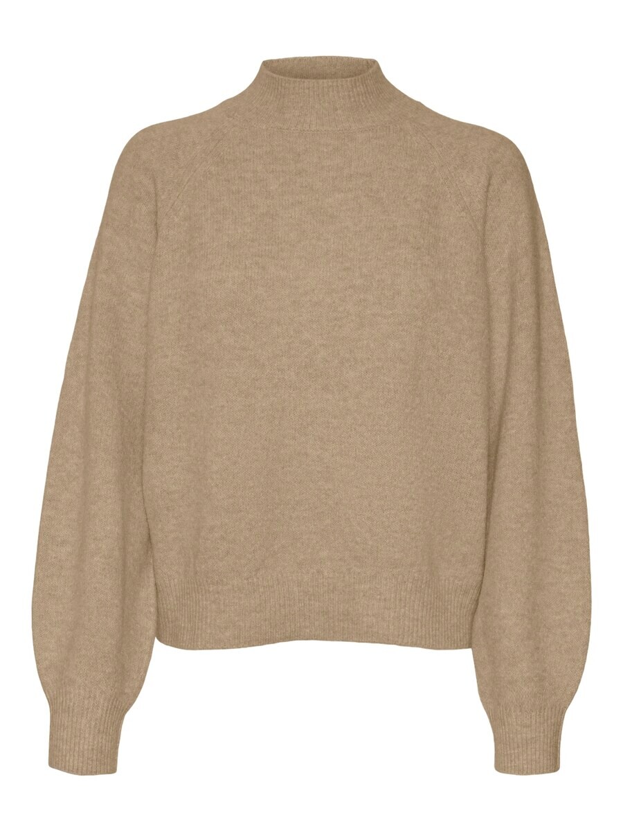 

Тонкий вязаный свитер VERO MODA Sweater VMLEAF, темно-бежевый