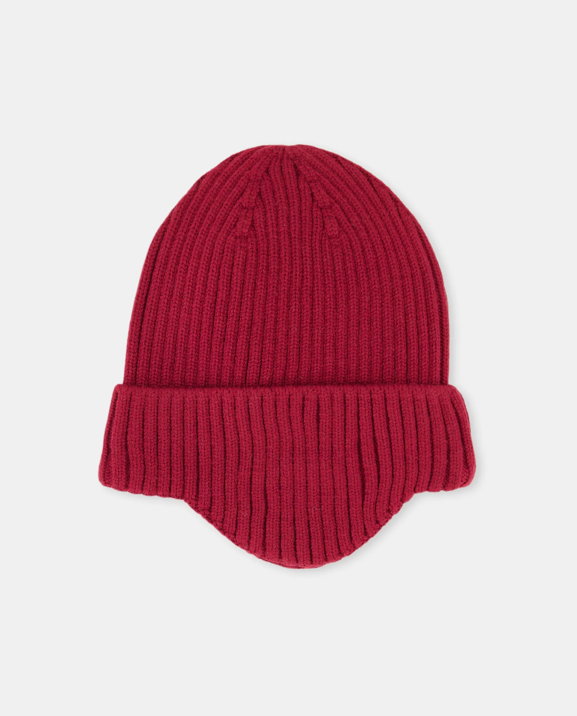 

Детская гладкая вязаная шапка с ушками Kids El Corte Inglés, красный