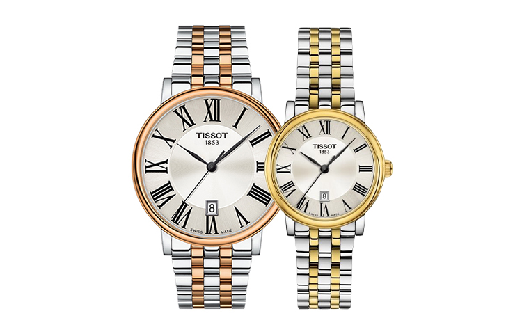 

TISSOT Часы Carlson Collection Quartz Movement Unisex 30 мм Silver Dial T1224102203300+T1222102203300