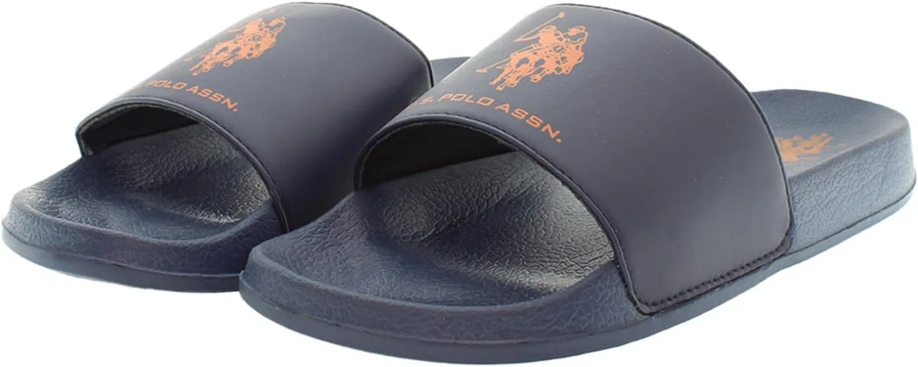 Мужские синтетические тапочки US Polo Assn. SKYE003M/5Y1 U.S. Polo Assn., Navy Blue Orange — фото 3