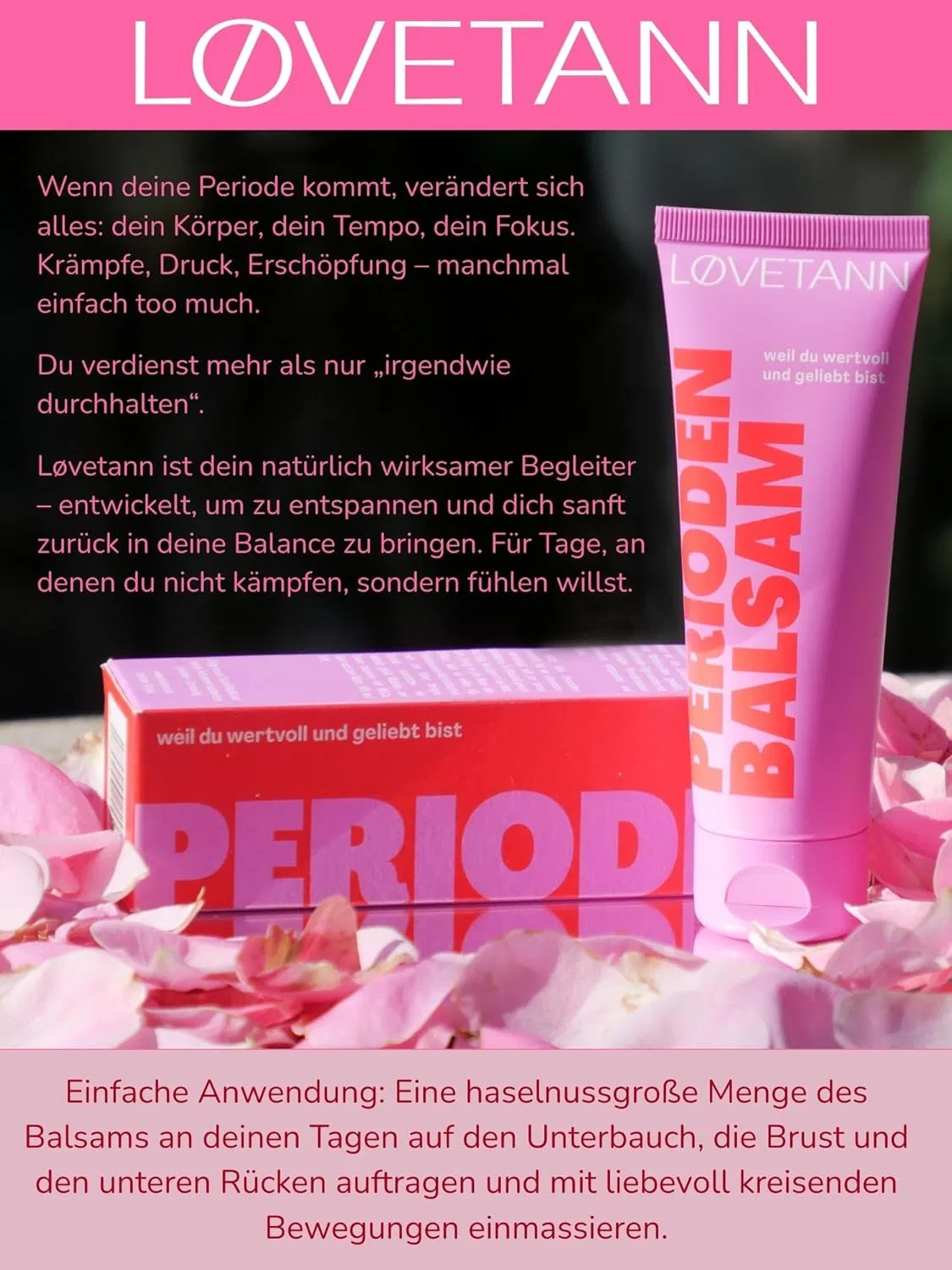 Натуральный бальзам для тела Lovetann Period Balm Cream 75 мл Løvetann — фото 2