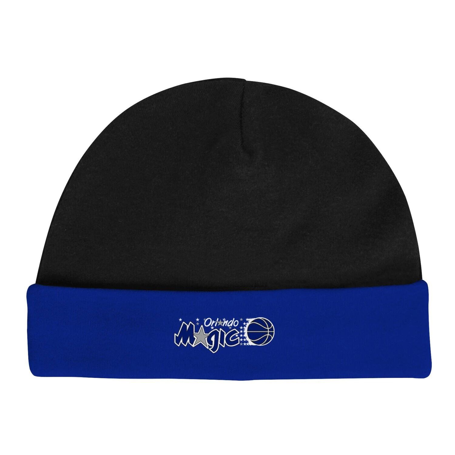 Классическое боди из твердой древесины для младенцев Mitchell & Ness черного/синего цвета и комплект вязаной шапки с манжетами Unbranded — фото 4