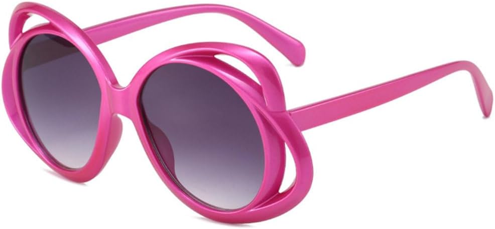 

Овальные модные солнцезащитные очки с цветочным принтом для женщин и девушек, стильные цветочные очки для рейв-вечеринок, роскошные очки для вечеринок, защита от ультрафиолета UV400 TYUVIVO, Pink Gray